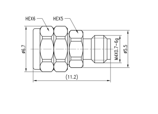 0.8mm Male to 1.0mm Female Adaptor