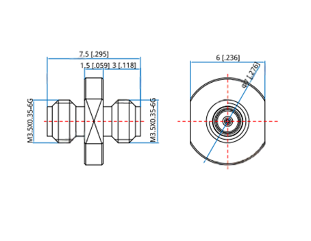 Coaxial Adaptor 0.8mm (F) to 0.8mm (F)