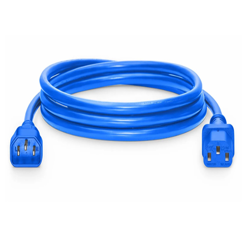 10ft (3m) 14AWG 250V/15A Power Extension Cord, Blue