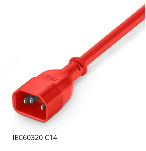 14AWG 250V/15A Power Extension Cord, Red