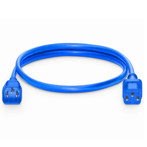 3ft (0.9m) 14AWG 250V/15A Power Extension Cord, Blue