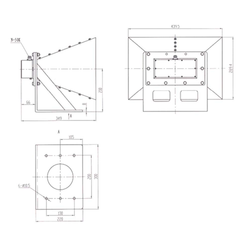 Horn Antenna 0.5-2 GHz